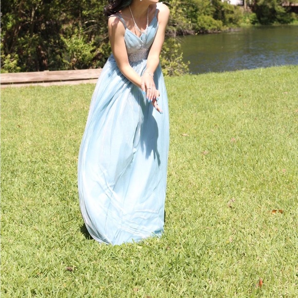 Macy's Dresses Macys Light Blue Prom Dress Poshmark